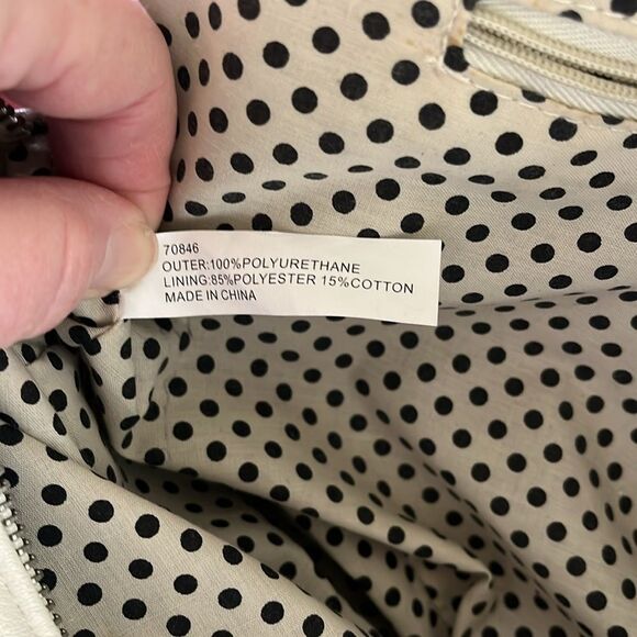 New With Tags Linea Pelle White Payton Satchel Shoulder Bag Sleek Design - Picture 8 of 8